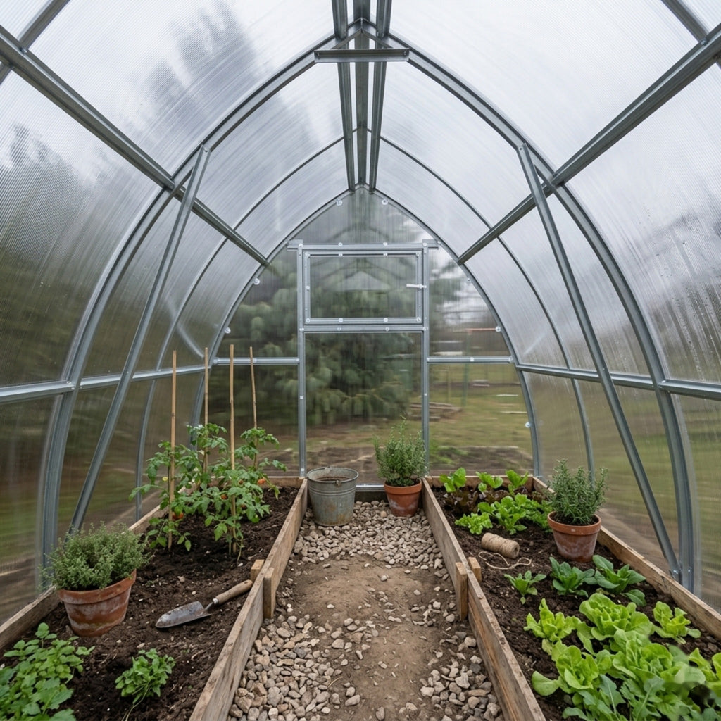 Serre de jardin L'Apogée, structure en acier galvanisé