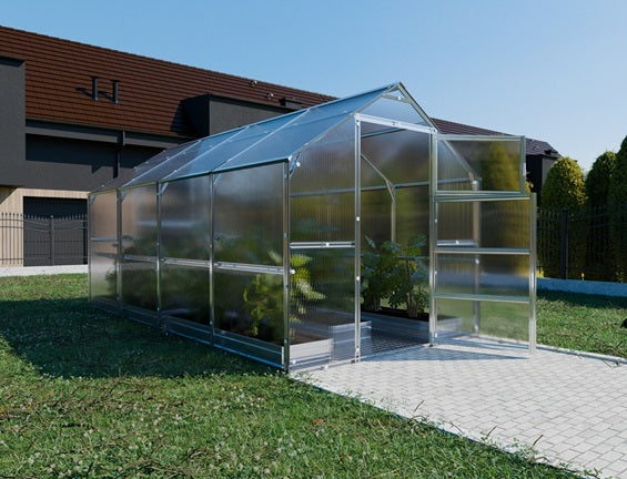 Serre de jardin polycarbonate double pente – L'Atelier
