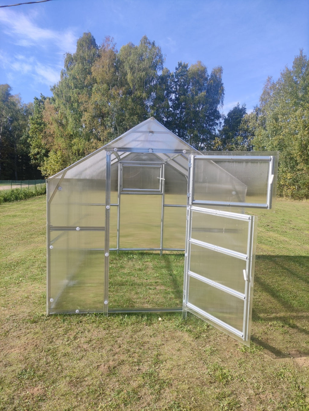 Serre de jardin polycarbonate double pente – L'Atelier