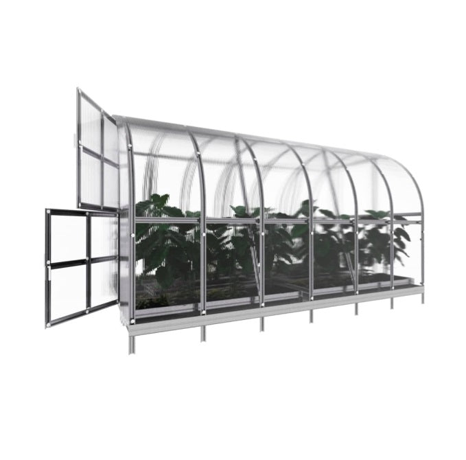 Serre de jardin polycarbonate arquée – L'Authentique