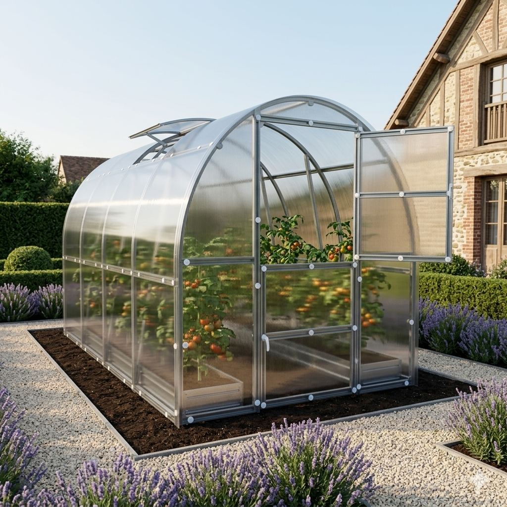 Serre de jardin polycarbonate compacte – L'Essentielle