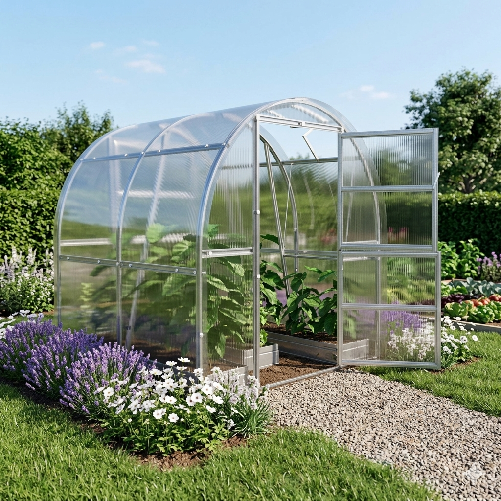 Serre de jardin polycarbonate compacte – L'Essentielle