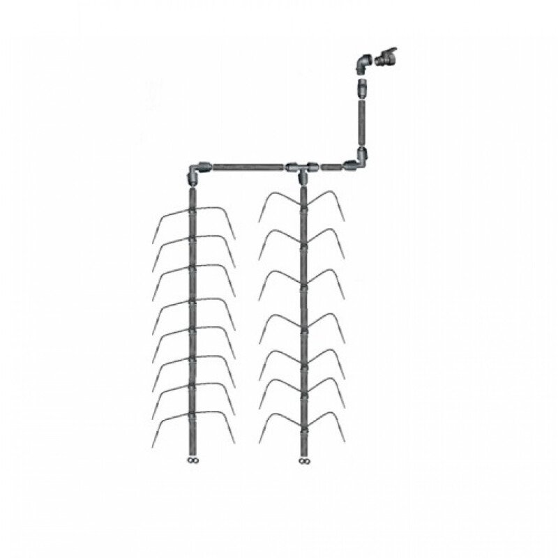 Détail des goutteurs et tuyau PE du système d'irrigation